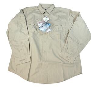 NWT 5.11 Tactical series mens Taclite Pro Shirt long sleeve khaki. Size M. work